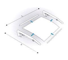 076214 Auvent d'extérieur en polycarbonate 90 x 150 cm toit modulaire