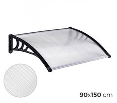 076214 Auvent d'extérieur en polycarbonate 90 x 150 cm toit modulaire