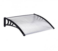 809904 Auvent d'extérieur en polycarbonate 80 x 120 cm toit modulaire
