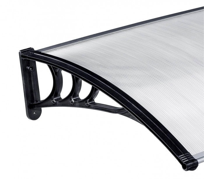 809904 Auvent d'extérieur en polycarbonate 80 x 120 cm toit modulaire