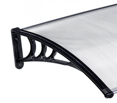 809904 Auvent d'extérieur en polycarbonate 80 x 120 cm toit modulaire