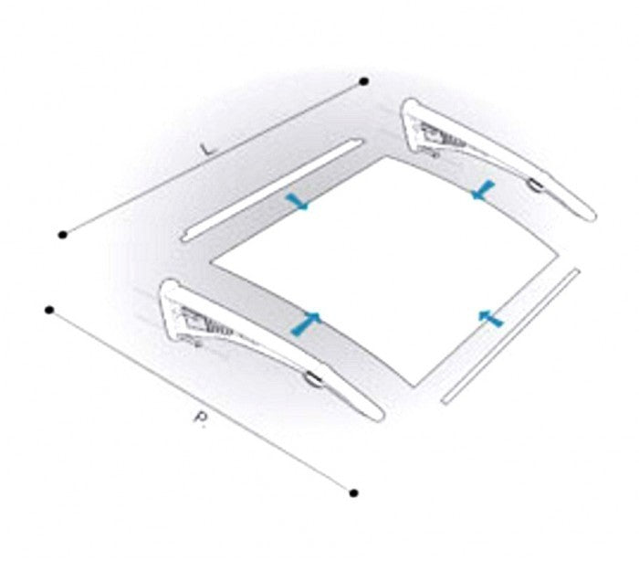 809904 Auvent d'extérieur en polycarbonate 80 x 120 cm toit modulaire