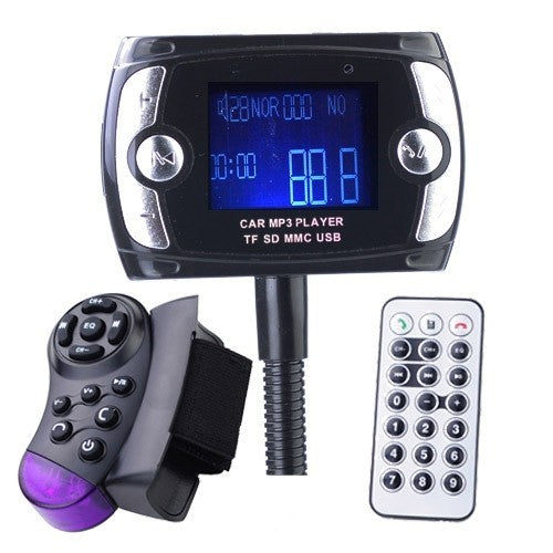 Transmetteur fm Bluetooth haut-parleur mp3 usb sd pour voiture - avec commande au volant 