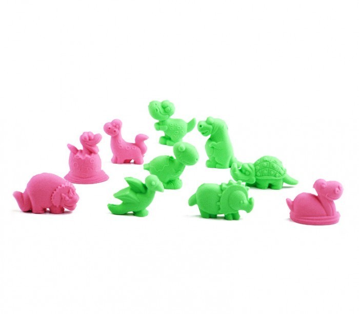 100490 sable cinétique à modeler avec des moules Playset de DINOSAURES 300 gr