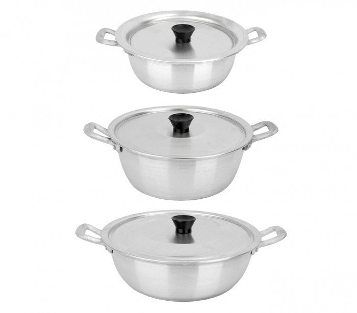001683 Trio de casseroles 18-20-22 cm NAPOLEON en aluminium avec couvercles