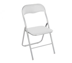 2008AN0816 Set de 4 chaises pliantes colorées ass. Lione rembourrées base métal