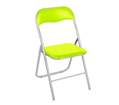 2008AN0816 Set de 4 chaises pliantes colorées ass. Lione rembourrées base métal