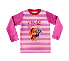 896998 Pyjama enfant fille imprimé Paw Patrol en polaire chaude de 3 à 6 ans