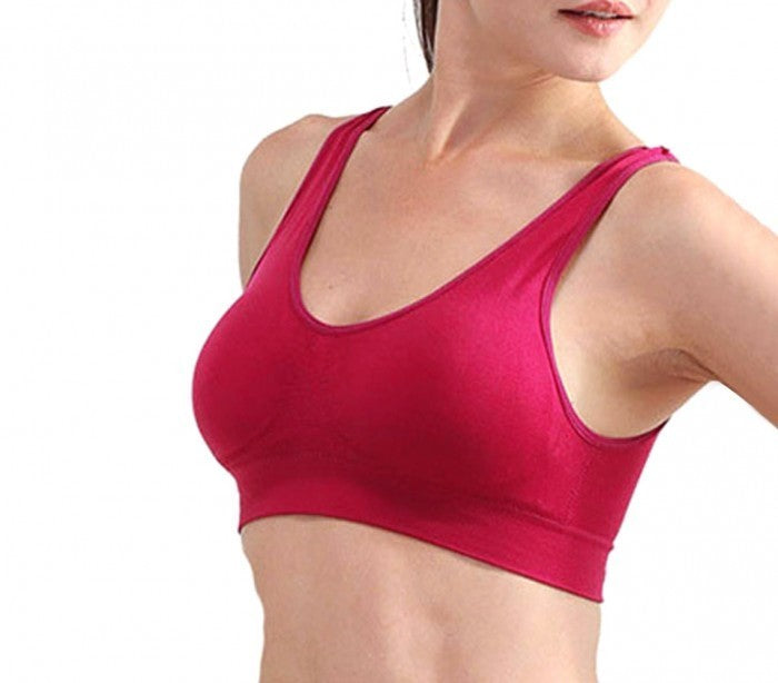 30005-12 Set de 6 brassières de sport moulantes ass. Magnolia bonnets rembourrés