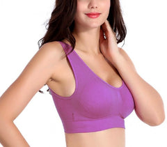 30005-12 Set de 6 brassières de sport moulantes ass. Marigold bonnets rembourrés