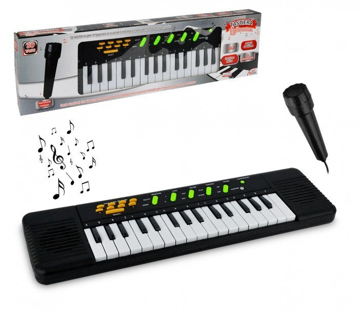 100378 Clavier électronique avec 32 touches avec 8 mélodies et microphone