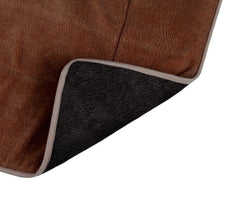 3002 Matelas doux en velours pour chiens taille S Marron 42 x 30 cm