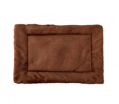 3004 Matelas doux en velours pour chiens taille L Marron 67 x 48 cm