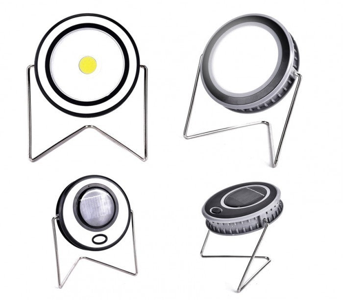 RY-T912 Projecteur LED rechargeable rond portable à énergie solaire 10 W USB 