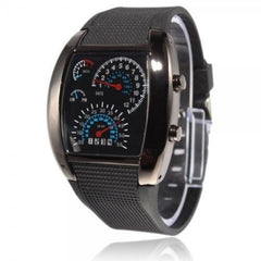 Montre LED homme tachymètre effet de quartz