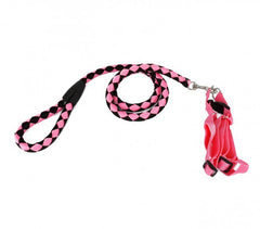 Harnais avec laisse courte 120 cm ART 5824 bicolore pour chiens petits et moyens