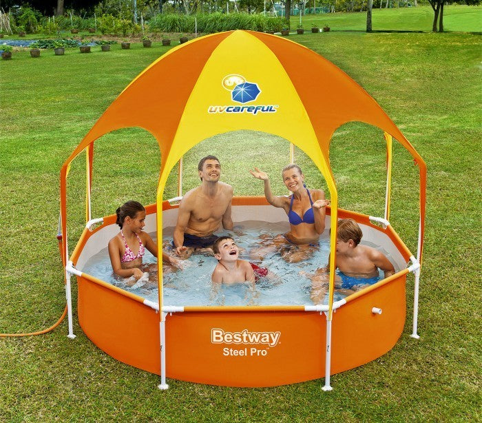 56432 Piscine Play Splash-In-Shade Bestway avec belvédère et douche 244x51 cm