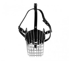 Muselière à panier art. 5810 en acier et en cuir 14cm - Chiens de taille moyenne