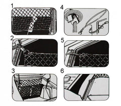 990013 Filet pare-chien en maille élastique pour transport des chiens en voiture