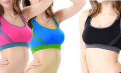 Ensemble de 3 soutiens gorge de sport - Brassière mod. AMELIE