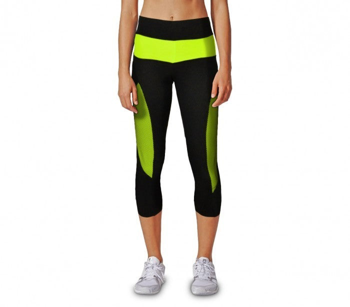 Leggings de sport KZ-178 femmes tissu technique gym et running longueur mollets