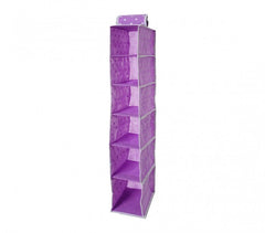 782608 Organisateur de vêtements à suspendre 6 tablettes 15 x 28 x 90 cm