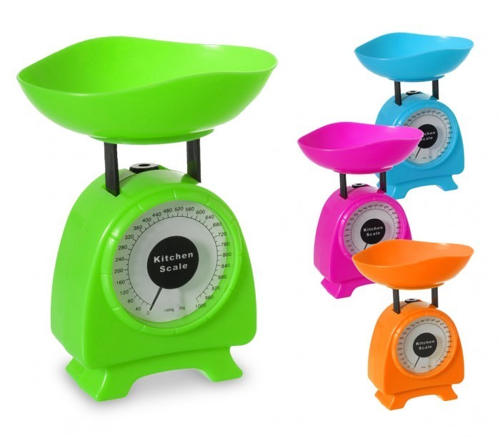803503 Petite balance de cuisine fine analogique jusqu'à 1 KG plusieurs couleurs