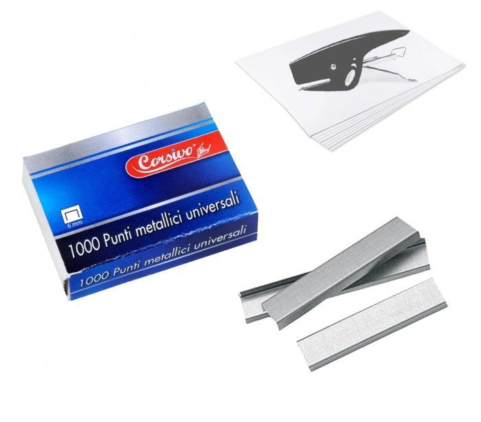 725254 Set de 16 paquets de 1000 agrafes universelles de 6 mm 