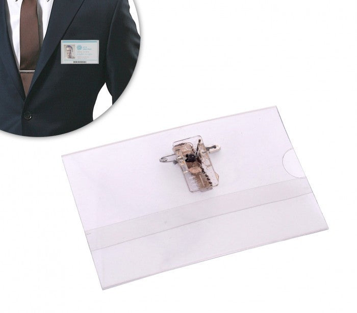 450182 Set de 24 porte-badges avec pince 90 x 60 mm carte