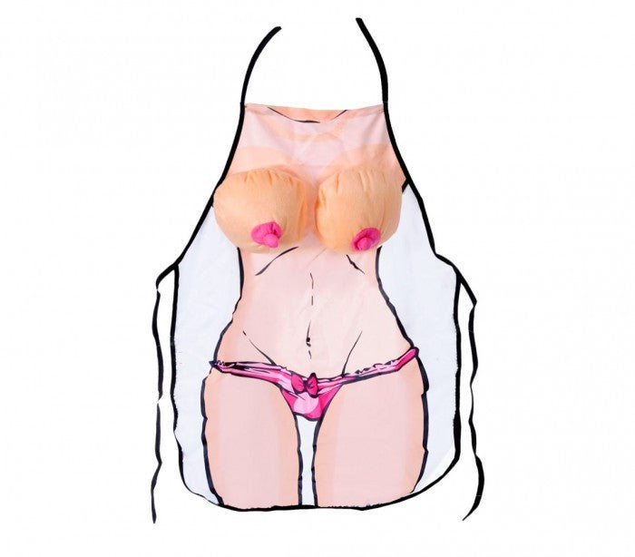 748986 Idée de cadeau tablier femme sexy avec des seins en relief en peluche