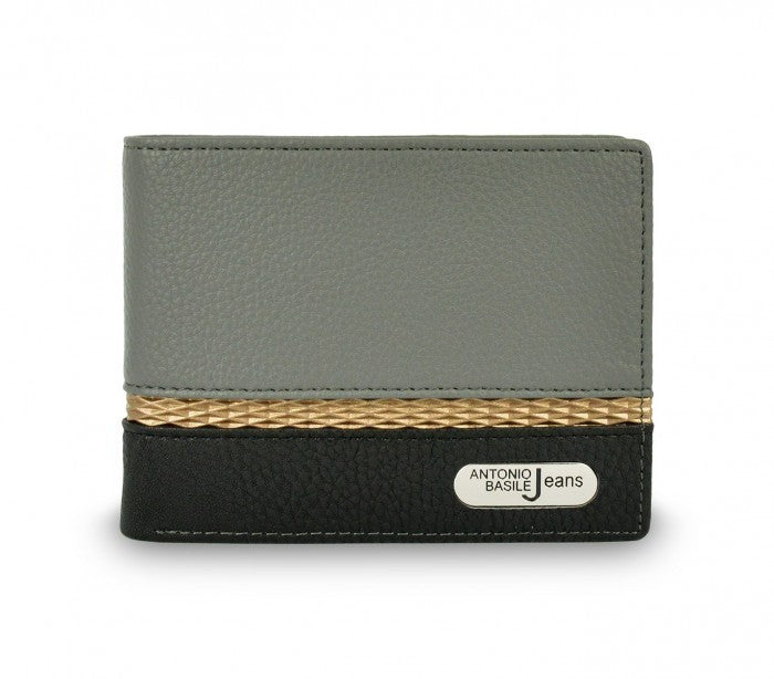 Portefeuille pour hommes 8806 PSB30 en cuir ANTONIO BASILE avec portemonnaie