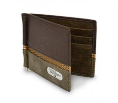 Porte-cartes hommes 8858 PSB30 en cuir ANTONIO BASILE pince à billet centrale