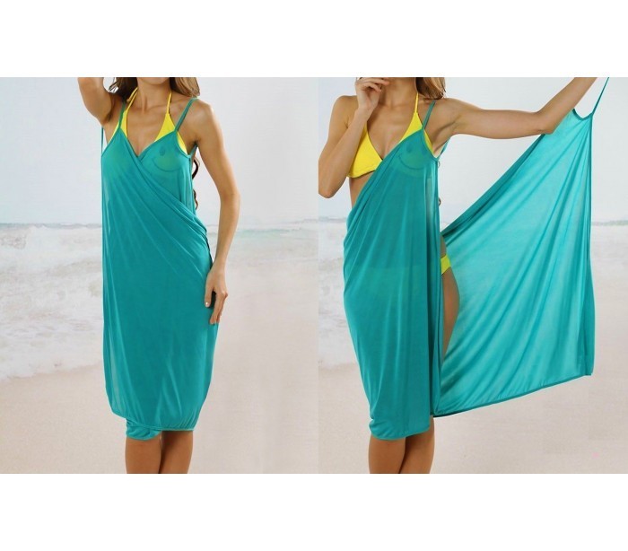 Sarong paréo Cover Up Bikini Wrap robe de maillot de bain convertible