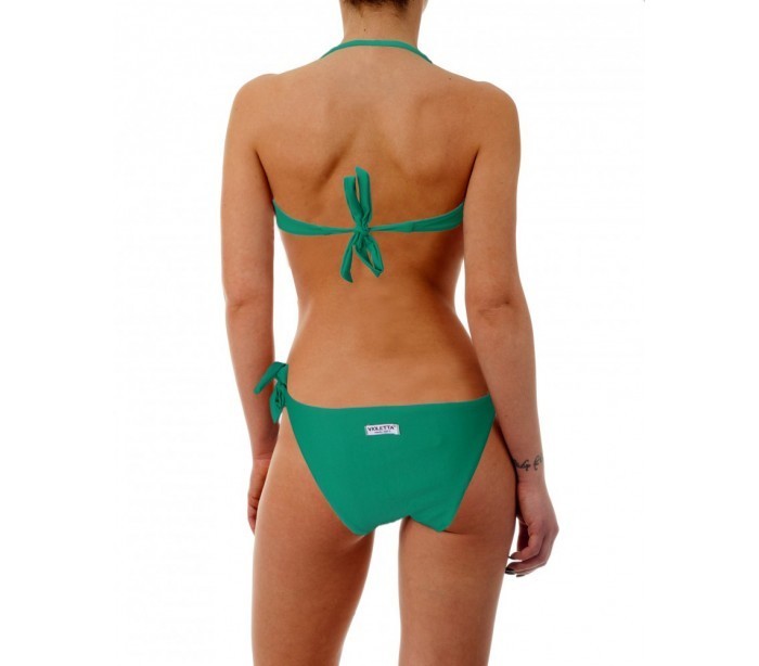 Maillot de bain bikini bandeau mod. Vertigo avec volants et bonnets rembourrés 