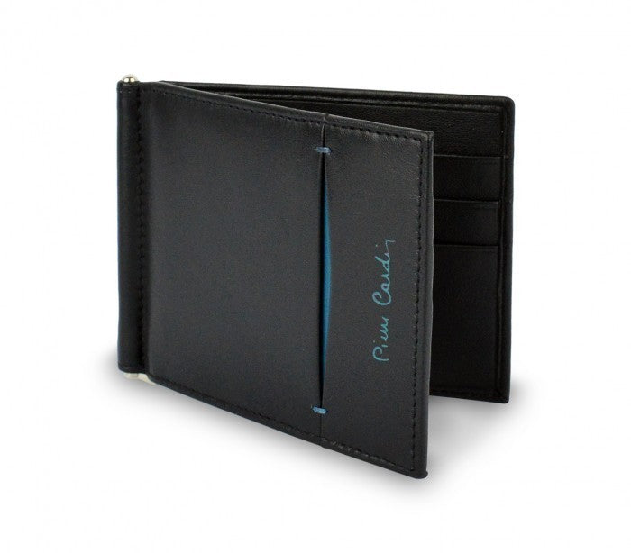 Porte-cartes de crédit PIERRE CARDIN vrai cuir 8858 TILAK07 avec pince à billet
