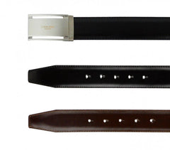 Ceinture CK014 B44 en cuir CALVIN KLEIN avec boucle en acier brossé 110 / 125 cm