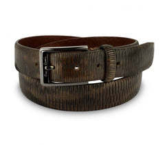 Ceinture homme 8013 en vrai cuir PIERRE CARDIN marron et noire boucle avec logo
