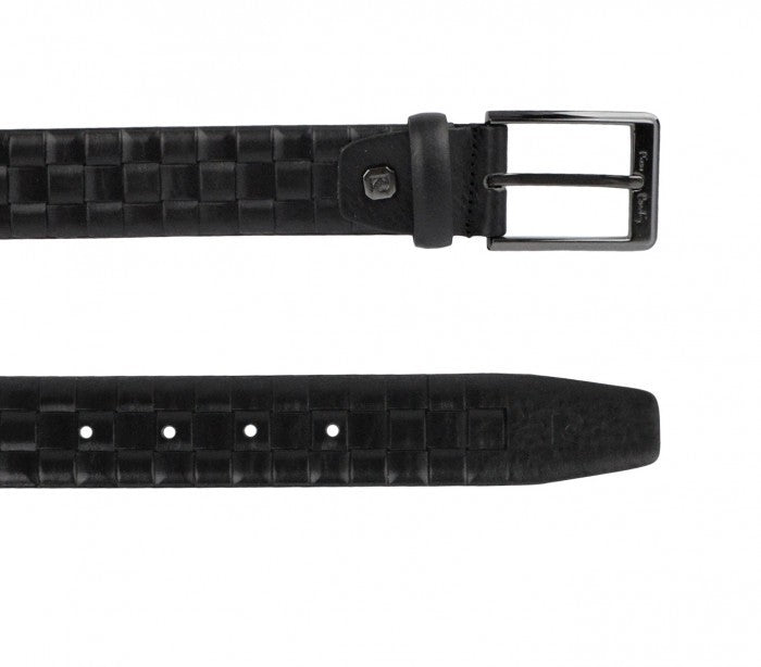 Ceinture pour homme 8006 en vrai cuir PIERRE CARDIN motif quadrillé