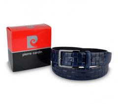 Ceinture pour homme 8006 en vrai cuir PIERRE CARDIN motif quadrillé