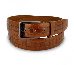 Ceinture pour homme 8006 en vrai cuir PIERRE CARDIN motif quadrillé