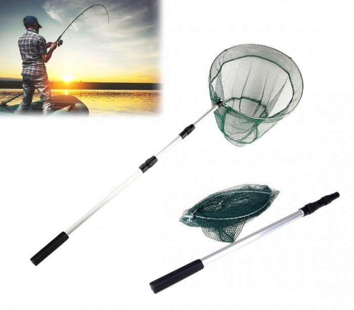 Epuisette de pêche télescopique 8094476 manche réglable en aluminium 235 cm