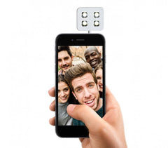 221791 Mini Flash à 4 LED pour selfies compatibles avec Samsung et Apple