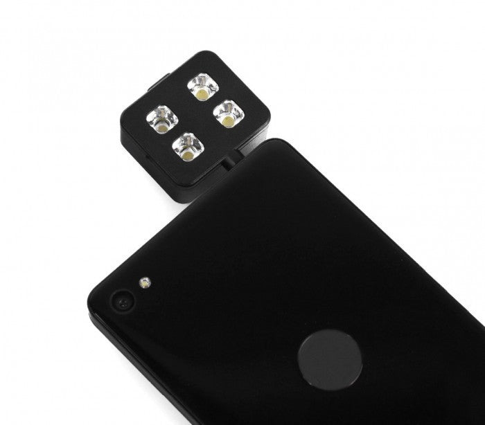 221791 Mini Flash à 4 LED pour selfies compatibles avec Samsung et Apple