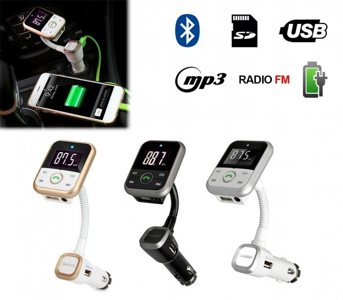Kit bluetooth MAINS LIBRES libre appels et lecture mp3 entrée USB et carte sd
