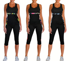 Ensemble de sport pour femmes GUINONE débardeur et leggings mollet en 3 couleurs