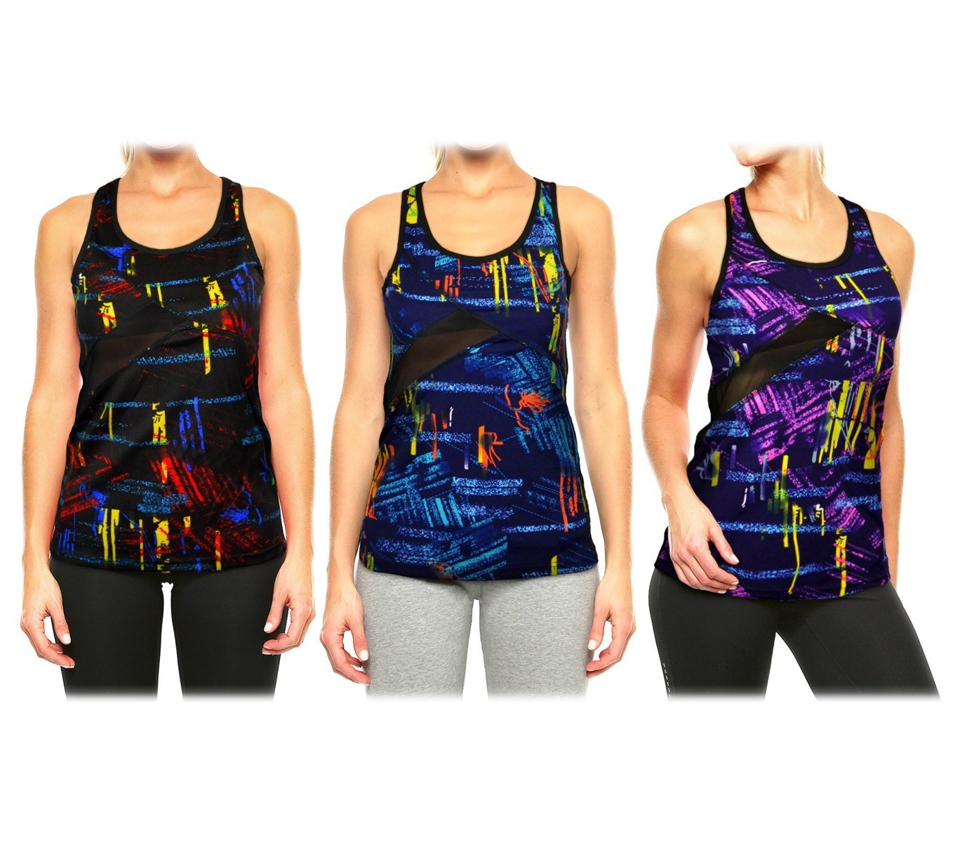 KZ-304 Débardeur de sport pour femmes en tissu respirant taille haute