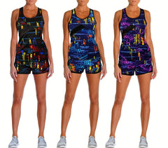 Ensemble de sport pour femme KENYA avec débardeur et short en tissu respirant