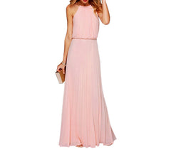 Robe longue plissée pour femme Mercedes sans manches tailles S à XL