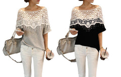T-shirt mod. Munich Manches courtes noir et gris col mode féminine femme fille
