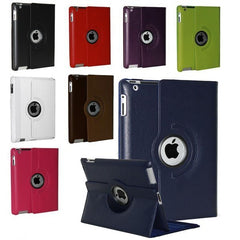 Housse compatible pour iPad en cuir synthétique 2-3-4 rotation de 360 degrés
